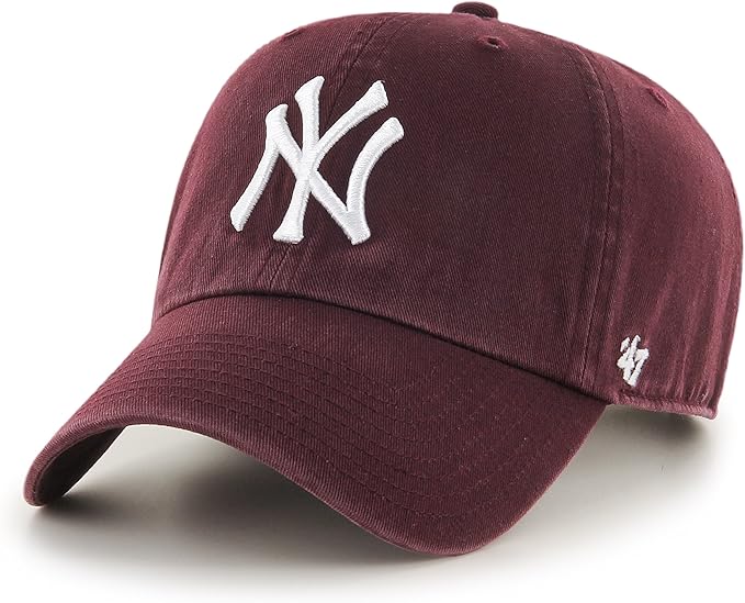 47 New York Yankees Adjustable Cap Clean Up MLB - Maroon