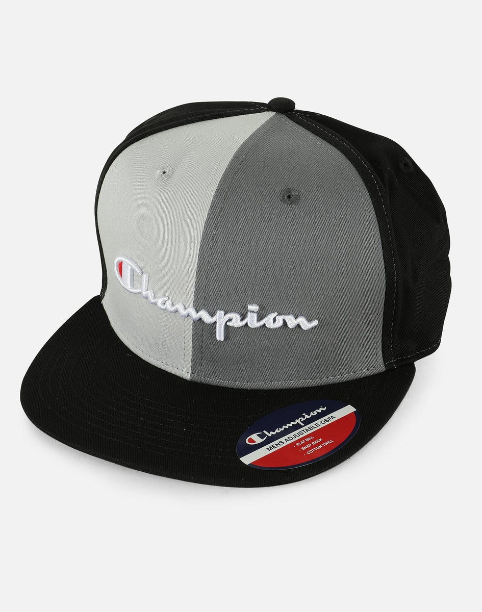 Champion Reverse Weave Colorblock Snapback – Black/Gray