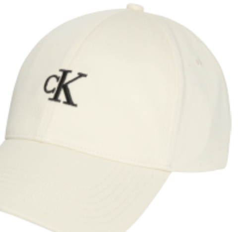 Calvin Klein Monogram Embroidery Baseball Cap – Ecru