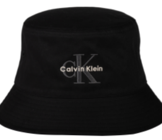 Calvin Klein Monologo Embroidery Bucket Hat – Black