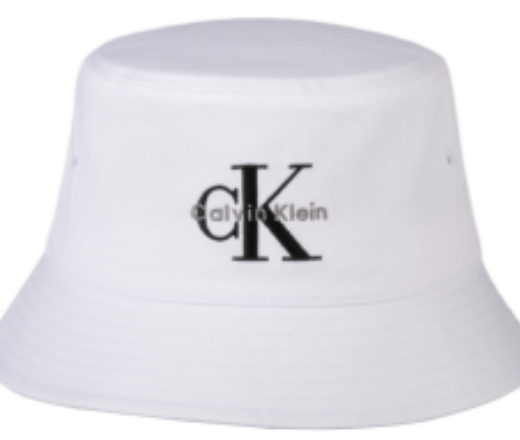 Calvin Klein Monologo Embroidery Bucket Hat – Bright White