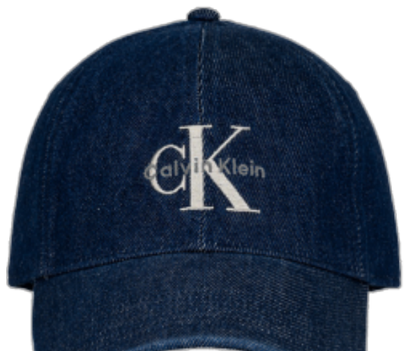Calvin Klein Monologo Embroidery Denim Baseball Cap – Mid Blue Denim Wash
