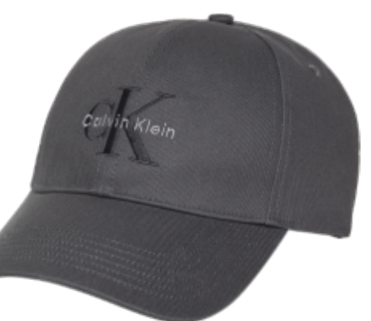 Calvin Klein Monologo Embroidery Baseball Cap – Charcoal Gray