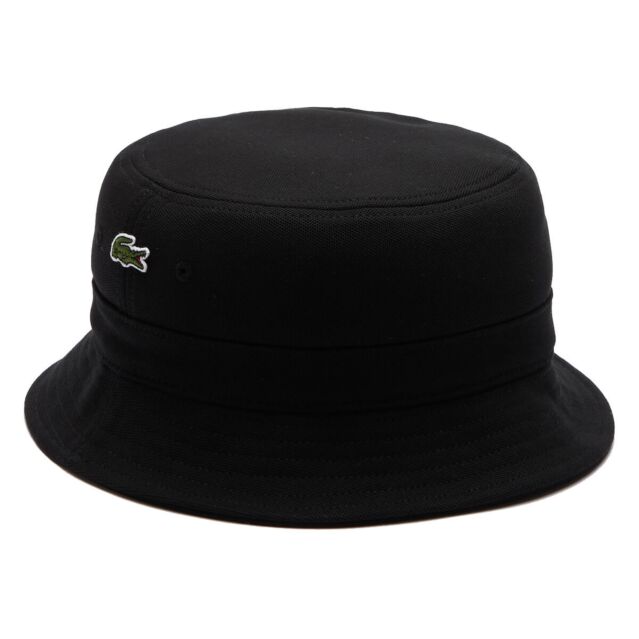 Lacoste RK2056 Organic Cotton Piqué Bob Hat – Black