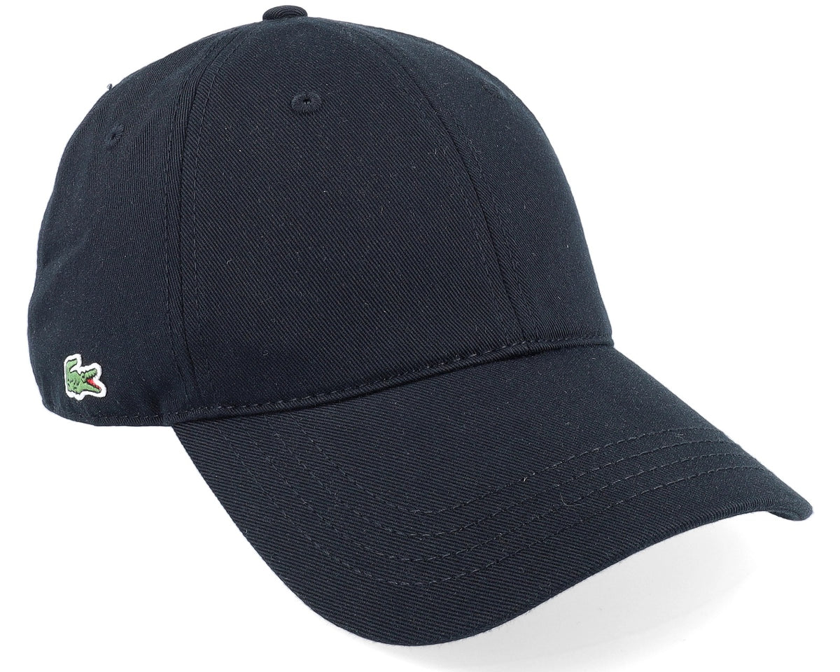Lacoste Side Patch Black Dad Cap