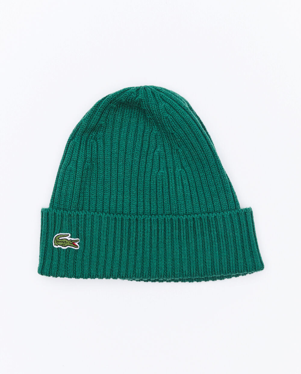 Lacoste Crocodile Ribbed Beanie – Green
