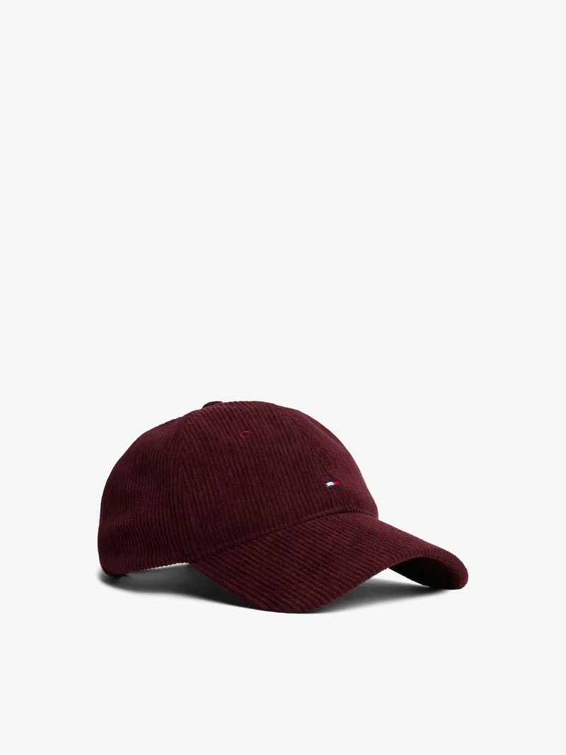Tommy Hilfiger Flag 6-Panel Cap – Deep Burgundy